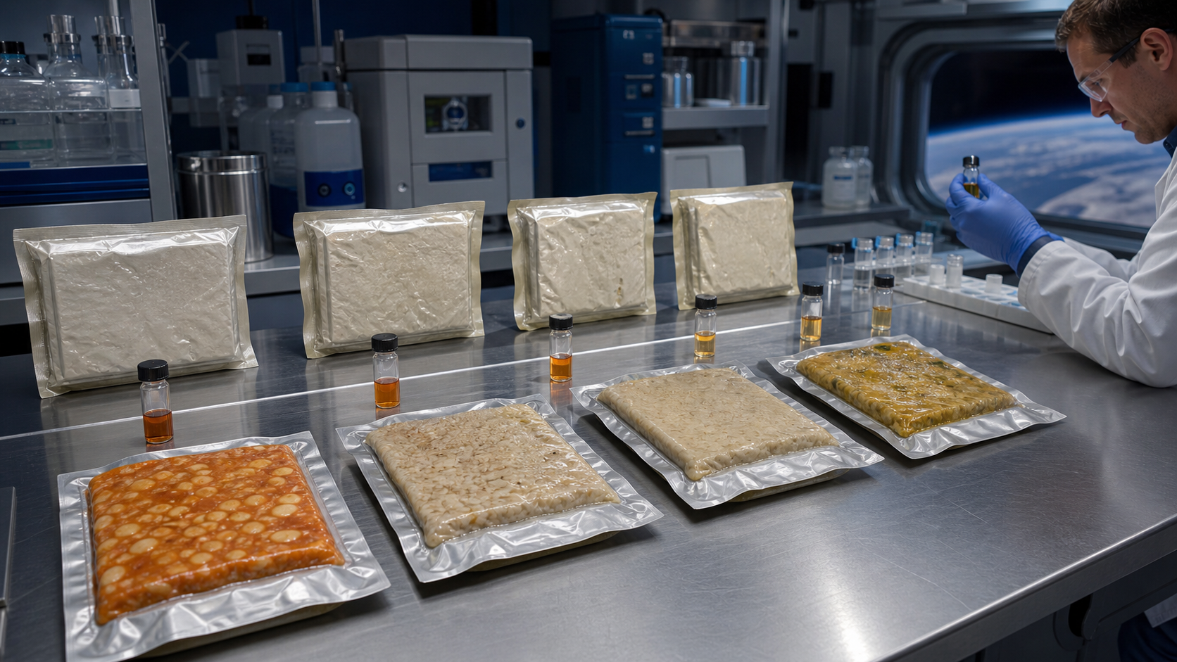 Four Food Kits and a Clock